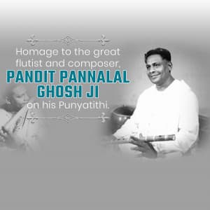 Pannalal Ghosh Punyatithi graphic