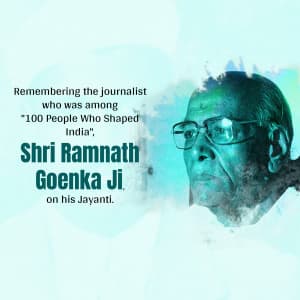 Ramnath Goenka jayanti advertisement banner