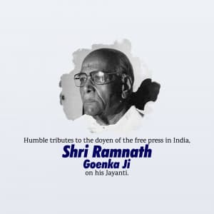 Ramnath Goenka jayanti ad post