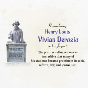 Henry Louis Vivian Derozio Jayanti banner