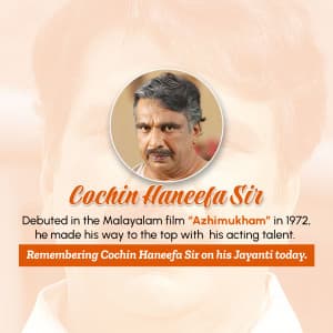 Cochin Haneefa Jayanti Facebook Poster