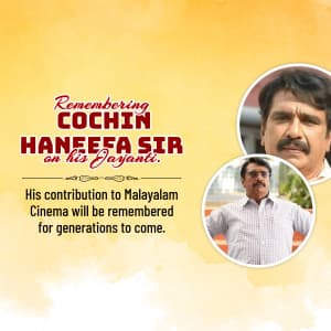 Cochin Haneefa Jayanti Instagram Post