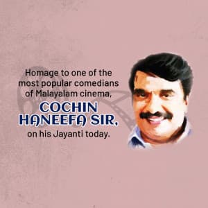 Cochin Haneefa Jayanti poster Maker