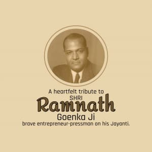 Ramnath Goenka jayanti graphic