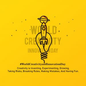 World Creativity & Innovation Day whatsapp status poster