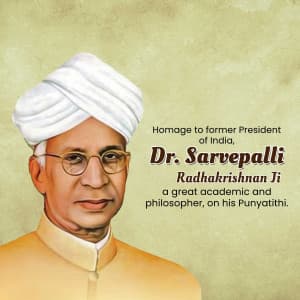 Dr. Sarvepalli Radhakrishnan Punyatithi poster Maker