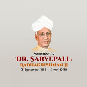 Dr. Sarvepalli Radhakrishnan Punyatithi event advertisement