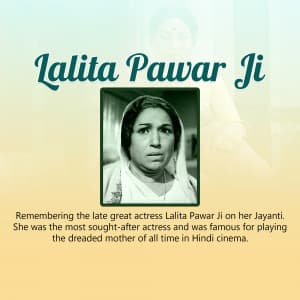 Lalita pawar Jayanti post