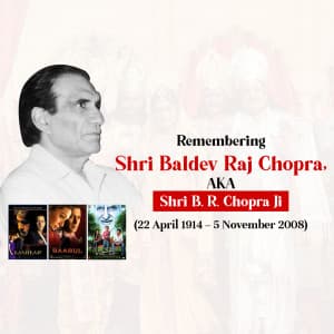 B. R. Chopra Jayanti creative image