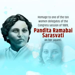 Pandita Ramabai Jayanti ad post