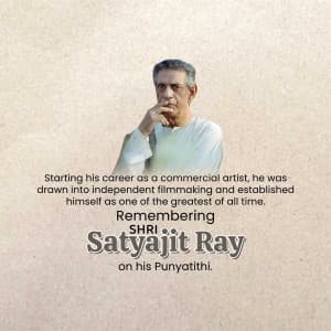Satyajit Ray Punyatithi graphic