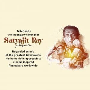 Satyajit Ray Punyatithi creative image