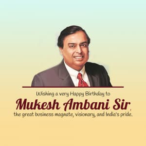 Mukesh Ambani Birthday poster Maker