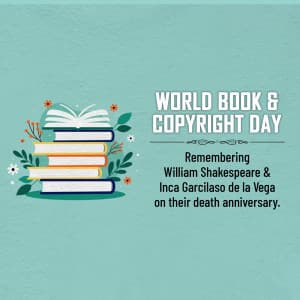 World Book and Copyright Day marketing poster