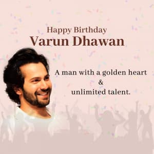 Varun Dhawan Birthday graphic