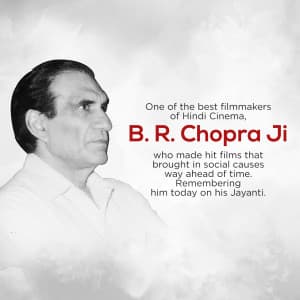 B. R. Chopra Jayanti whatsapp status poster