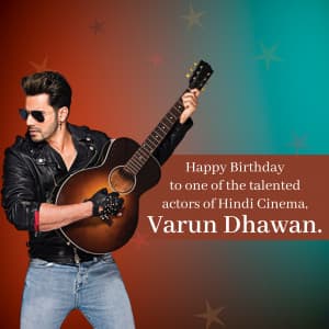 Varun Dhawan Birthday whatsapp status poster