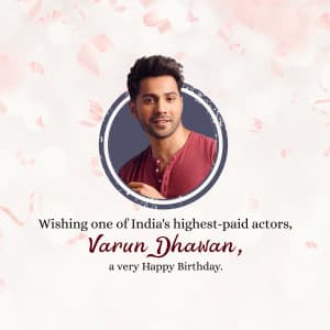 Varun Dhawan Birthday Instagram Post