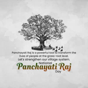 National Panchayati Raj Day ad post