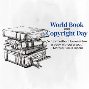 World Book and Copyright Day marketing flyer