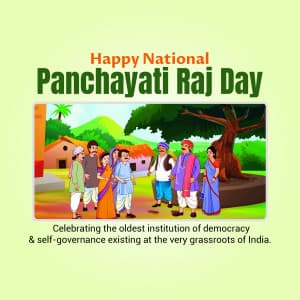 National Panchayati Raj Day greeting image