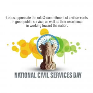 National Civil Services Day marketing poster