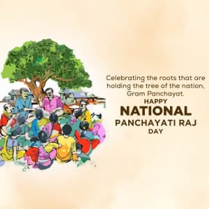 National Panchayati Raj Day marketing poster