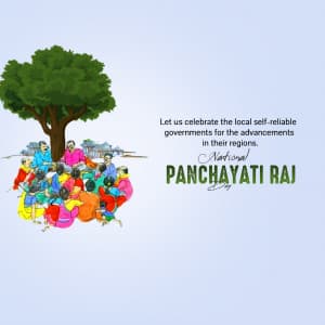 National Panchayati Raj Day whatsapp status poster