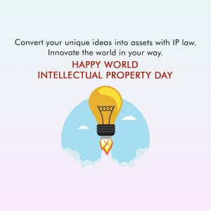 World Intellectual Property Day whatsapp status poster