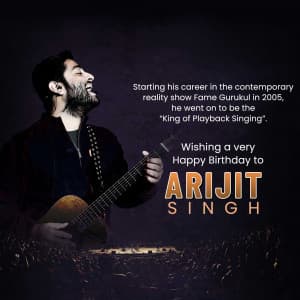 Arijit Singh Birthday graphic
