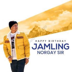 Jamling Tenzing Norgay birthday poster Maker