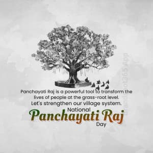 National Panchayati Raj Day Facebook Poster