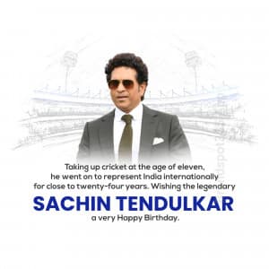 Happy Birthday | Sachin Tendulkar festival image