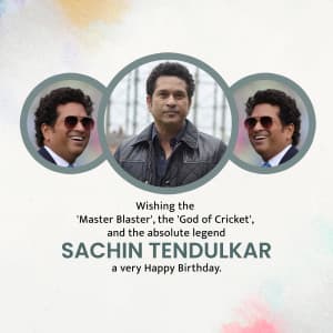 Happy Birthday | Sachin Tendulkar advertisement banner