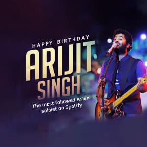 Arijit Singh Birthday banner