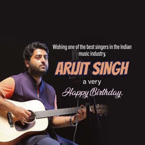 Arijit Singh Birthday flyer