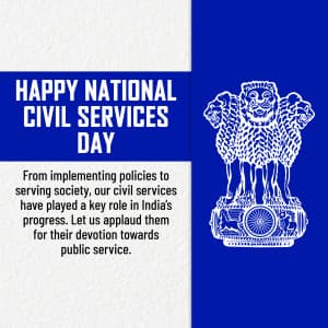 National Civil Services Day marketing flyer