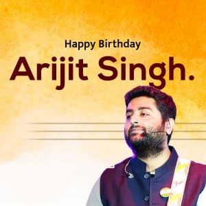Arijit Singh Birthday event poster