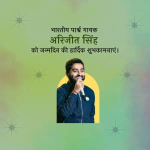 Arijit Singh Birthday marketing flyer
