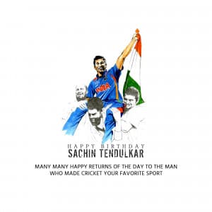 Happy Birthday | Sachin Tendulkar marketing poster