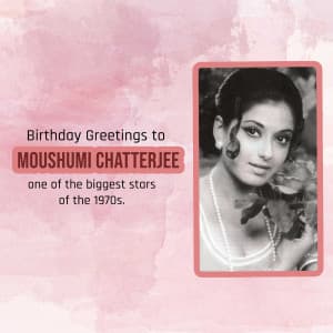 Moushumi Chatterjee Birthday illustration