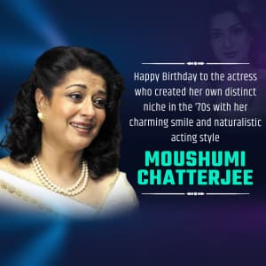 Moushumi Chatterjee Birthday poster Maker