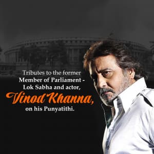 Vinod Khanna Punyatithi poster Maker