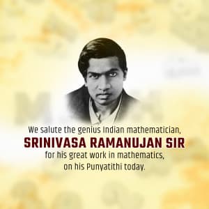 Srinivasa Ramanujan Punyatithi festival image