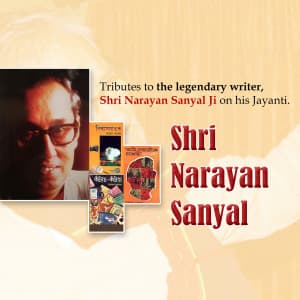 Narayan Sanyal Jayanti advertisement banner