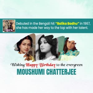 Moushumi Chatterjee Birthday banner