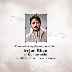 Irrfan Khan Punyatithi poster Maker