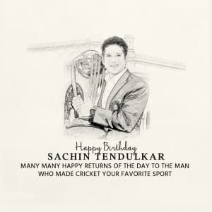 Happy Birthday | Sachin Tendulkar marketing flyer
