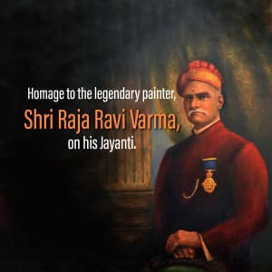 Raja Ravi Varma Jayanti ad post