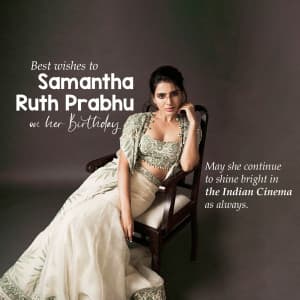 Samantha Ruth Prabhu Birthday illustration